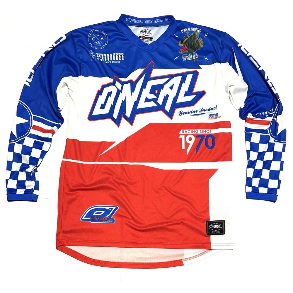 O'Neal Motocross ELEMENT Afterburner Jersey Shirt Adult Sz L Dirt Bike Offroad